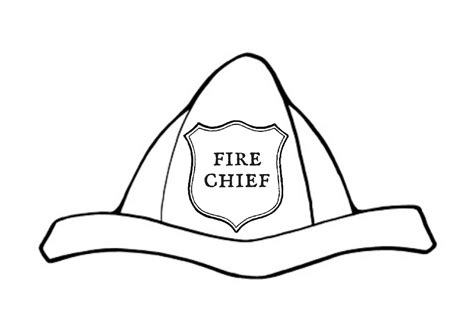 Firefighter Hat Coloring Page Firefighter Hat Coloring Page - Firefighter Hat Coloring Page