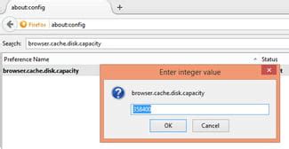 Firefox Increase Cache Size