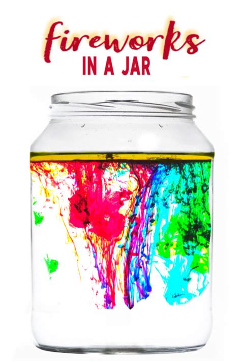 Fireworks In A Jar Science Experiment Stem Activity Fireworks Science Experiment - Fireworks Science Experiment