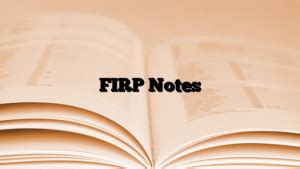 firp format in writing