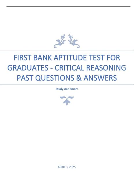 First Bank Aptitude Test