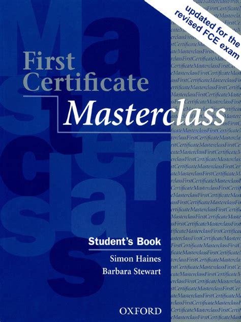 First Certificate Masterclass Tests Unit 4