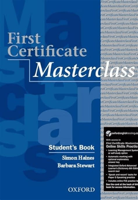 first certificate masterclass workbook with key oxford