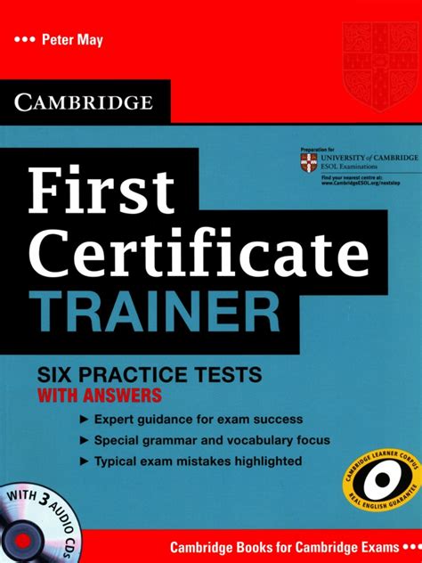 First Certificate Trainer Answer Key Test 6
