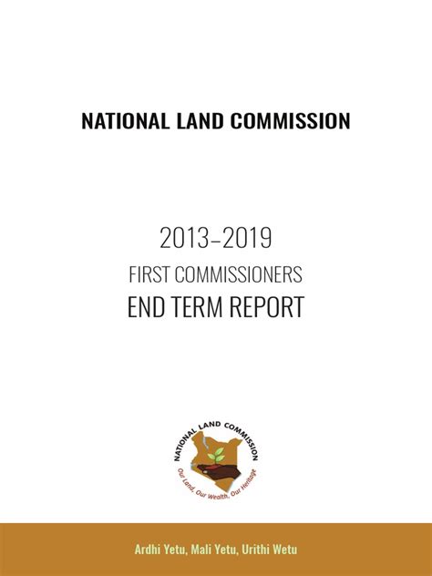 first commissioners end term report