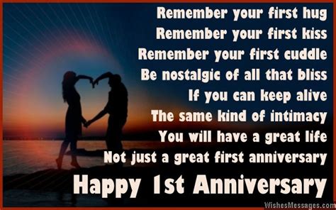 first dating anniversary message for him