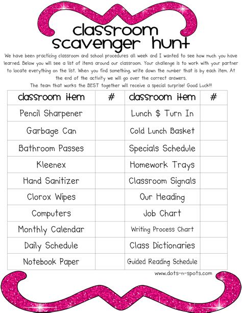 First Day Classroom Scavenger Hunt Teaching Resources Tpt First Day Of School Scavenger Hunt - First Day Of School Scavenger Hunt