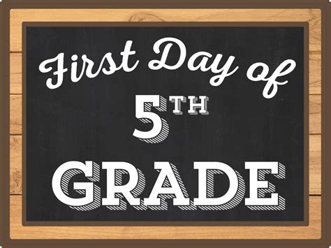 First Day Of 5th Grade Sign Instant Download A Day In First Grade - A Day In First Grade