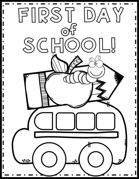 First Day Of Preschool Coloring Pages First Day Of School Coloring Sheets - First Day Of School Coloring Sheets