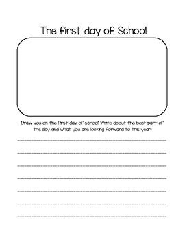 First Day Of School Writing Prompts First Day Of School Writing - First Day Of School Writing