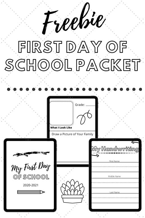 First Day Packet First Day Packet First Day Of School Packet - First Day Of School Packet
