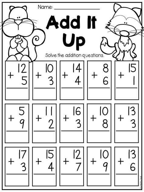 First Grade Addition Worksheets Edhelper Com Adding 2 Worksheet First Grade - Adding 2 Worksheet First Grade