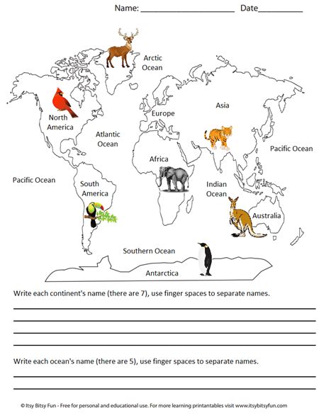First Grade Continents Teaching Resources Tpt Continents Worksheet For First Grade - Continents Worksheet For First Grade