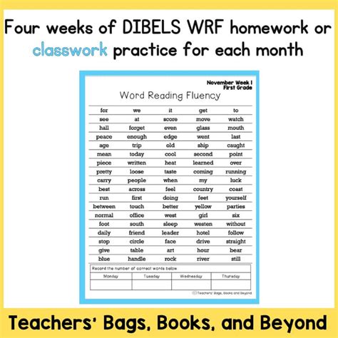 First Grade Dibels Fluency Passage Practice