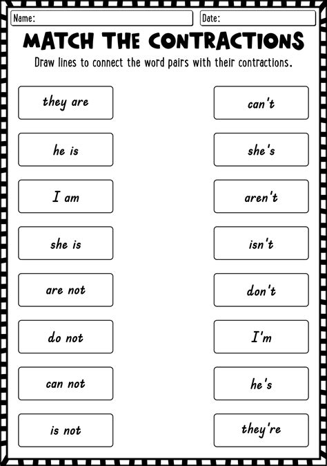 First Grade Grade 1 Contractions Questions Helpteaching First Grade Contraction Worksheet - First Grade Contraction Worksheet