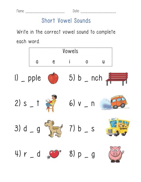 First Grade Grade 1 Short Vowels Questions For Short Vowel 1st Grade Worksheet - Short Vowel 1st Grade Worksheet