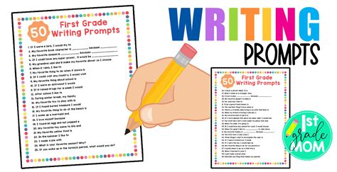 First Grade Journal Writing Prompts   50 First Grade Writing Prompts - First Grade Journal Writing Prompts