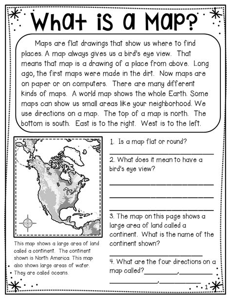 First Grade Map Skills Worksheets Reading A Map 1st Grade Map - 1st Grade Map
