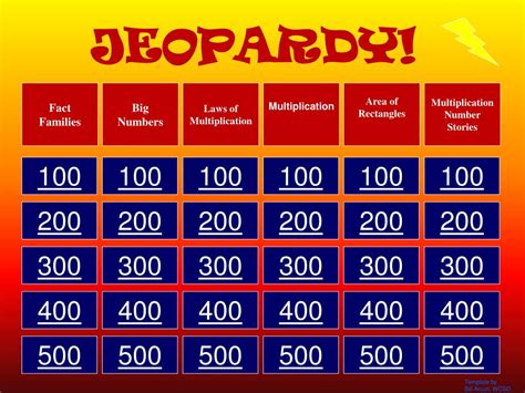 First Grade Math Jeopardy Template First Grade Math Jeopardy - First Grade Math Jeopardy