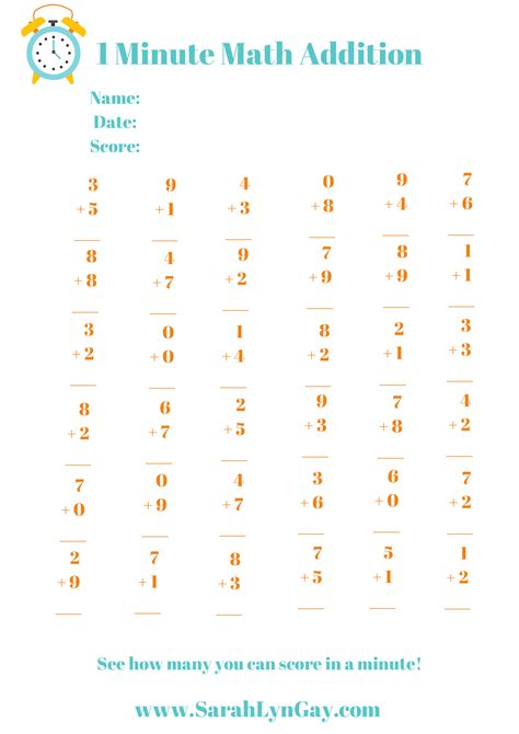 First Grade Math Minutes One Hundred Minutes To Better Basic Skills