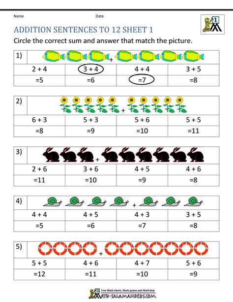First Grade Math Worksheets Educational Worksheets For First Grade - Educational Worksheets For First Grade