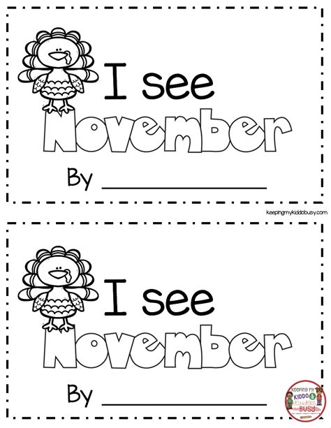 First Grade November Worksheets Freebies Keeping My Kiddo November Kindergarten Worksheet - November Kindergarten Worksheet