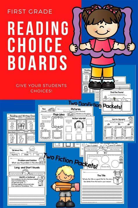 First Grade Reading Choice Board