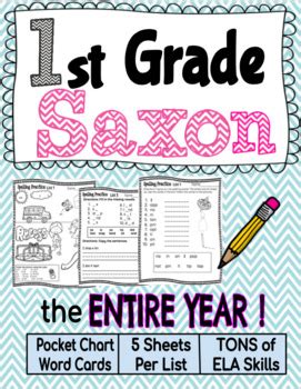 First Grade Saxon Spelling Sheets Entire Year Tpt Saxon Spelling List First Grade - Saxon Spelling List First Grade