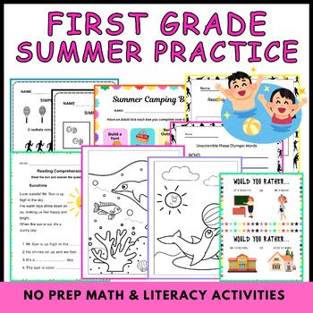 First Grade Summer Homework Packet Pdf Download
