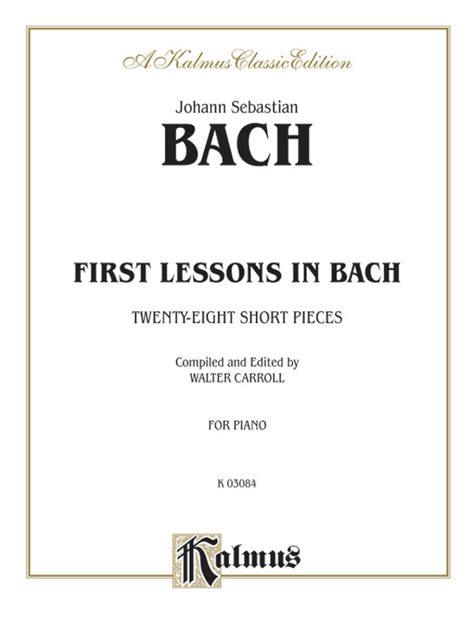 First Lessons In Bach Sheet Music Piano