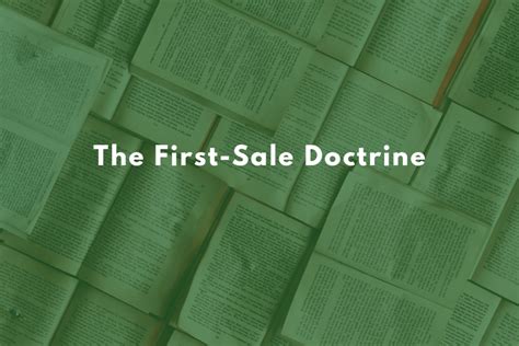 first sale doctrine e books