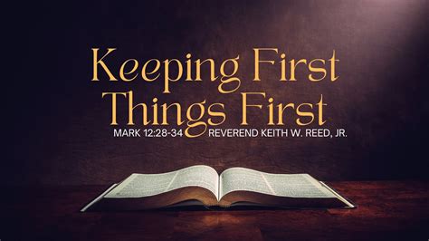 First Things First Bible Study