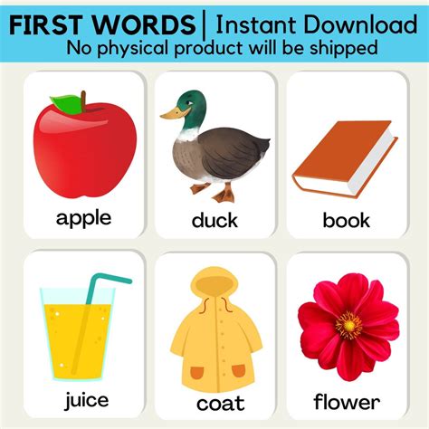First Words Flash Cards