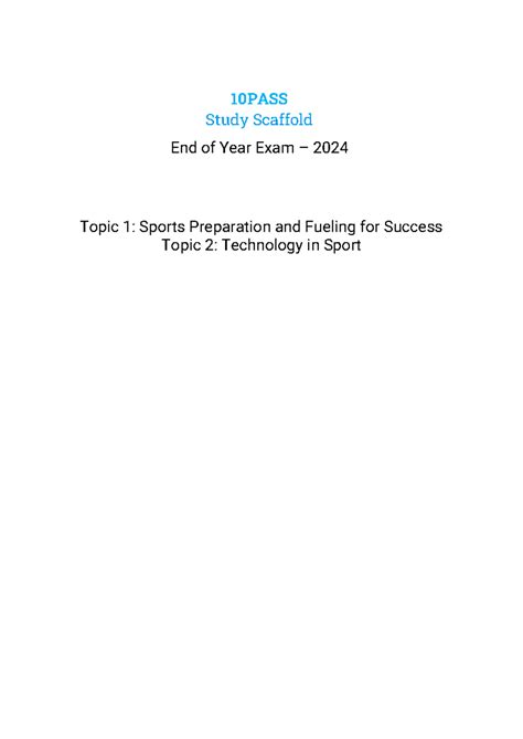 first year scaffold exam