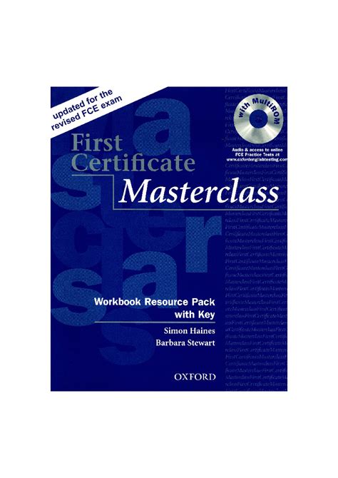 Download First Certificate Masterclass Workbook Answer Lesson 8 File Type Pdf 