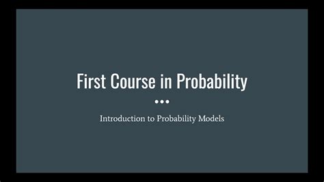 Full Download First Course In Probability 
