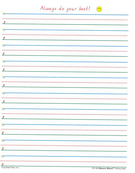Full Download First Grade Handwriting Paper Template 
