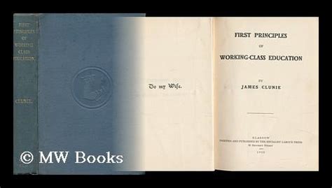 Download First Principles Of Working Class Education 