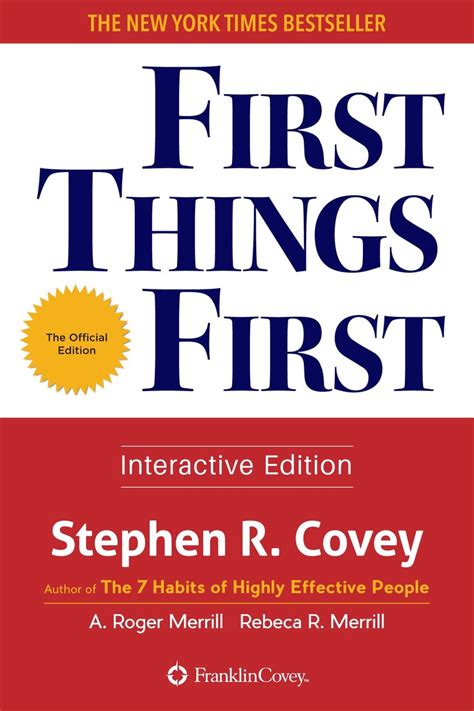 Full Download First Things Stephen R Covey Creatbotore 