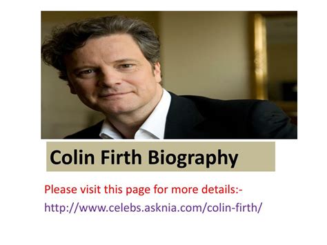 firth colin biography definition