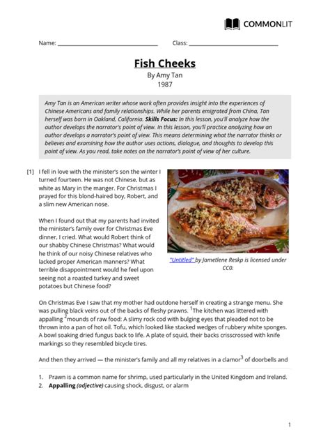Fish Cheeks Pdf