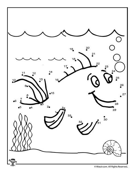 Fish Connect The Dots Worksheets Printable For Kids Dot To Dot Fish - Dot To Dot Fish