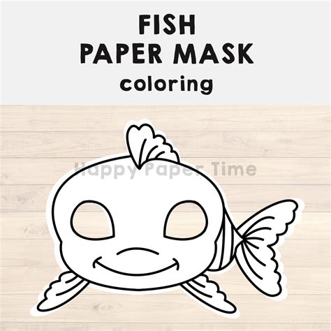 fish mask template printable