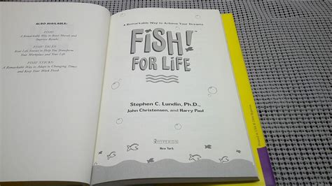 Read Online Fish For Life A Remarkable Way To Achieve Your Dreams Stephen C Lundin 