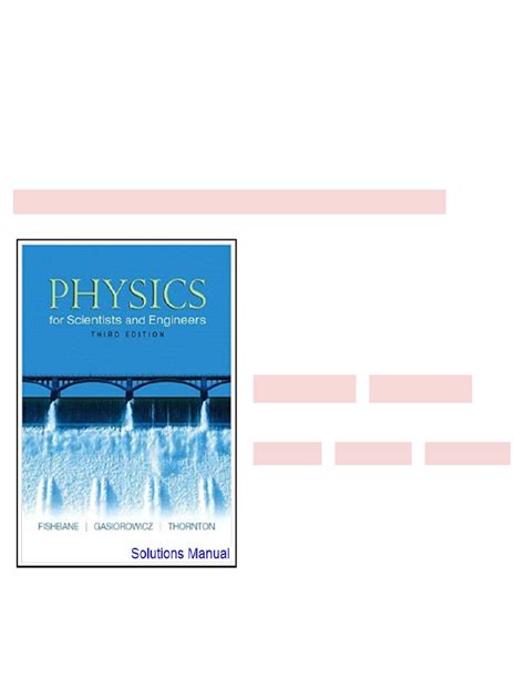 Fishbane Physics Instructor Solutions Manual