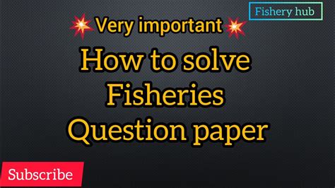 Read Online Fishery Question Paper 