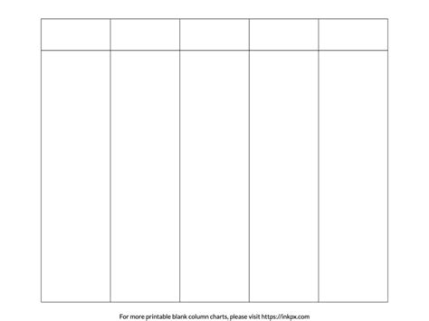 Five Column 5 Row Template