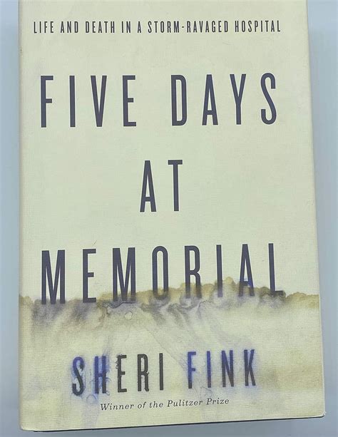 Five Days At Memorial Book