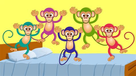 Five Little Monkeys Jumping On The Bed Song