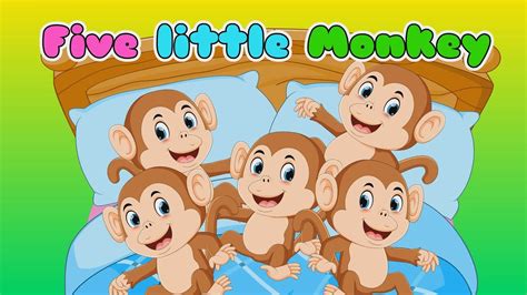 Five Little Monkeys Song Popular Nursery Songs For Poem Five Little Monkeys - Poem Five Little Monkeys